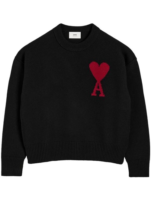 Wool sweater with logo AMI PARIS | BFUKS006018009